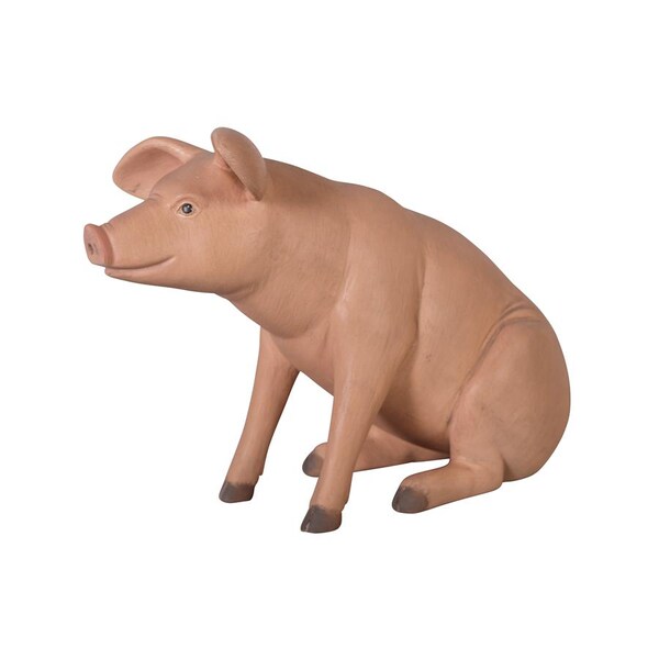 Design Toscano Sitting In Hog Heaven: Large Pig Statue - NE20601