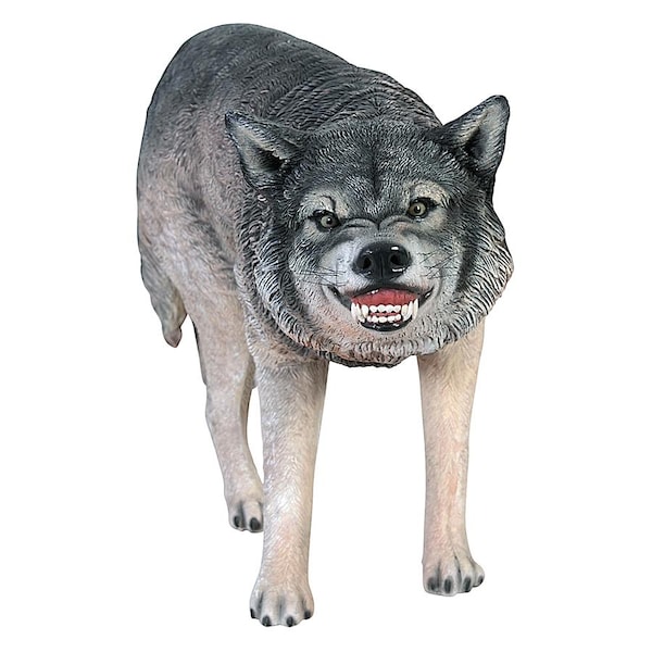Design Toscano Call of the Wild: Growling Gray Wolf Statue - NE100096