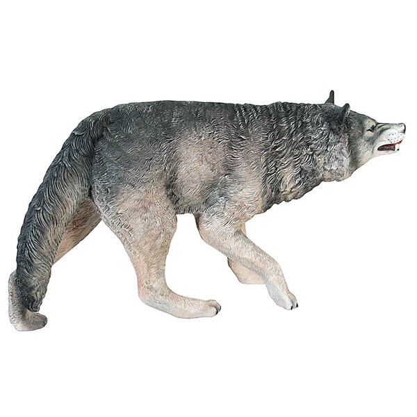 Design Toscano Call of the Wild: Growling Gray Wolf Statue - NE100096