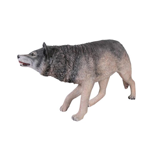 Design Toscano Call of the Wild: Growling Gray Wolf Statue - NE100096