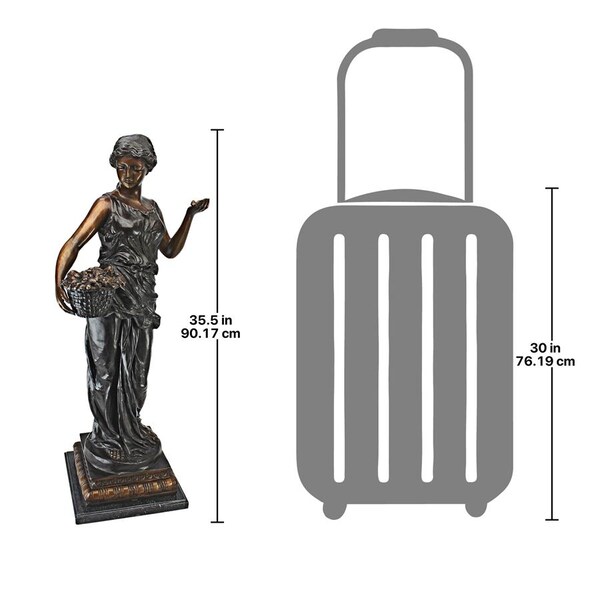 Design Toscano Goddess of Nature Cast Bronze Garden Statue - KW94470