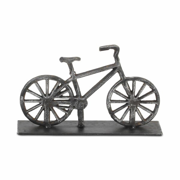 Palacedesigns 8 in. Metal Bicycle Hand Painted Sculpture, Black - PA3109364