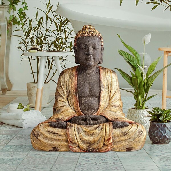 Design Toscano Earth Witness Buddha Asian Spiritual Statue - DS193293