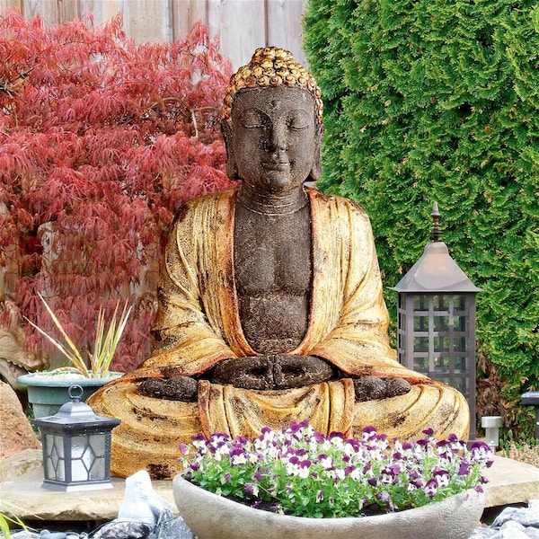 Design Toscano Earth Witness Buddha Asian Spiritual Statue - DS193293