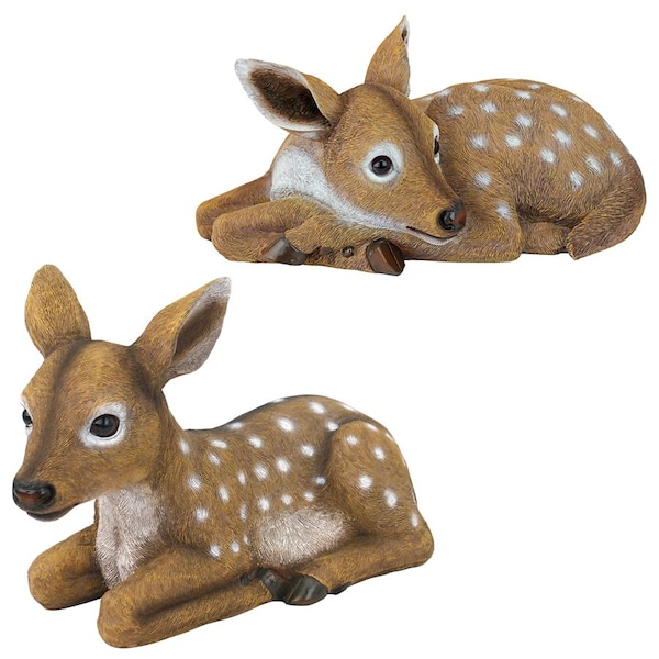 Design Toscano Darby and Hershel the Forest Fawns Baby Deer Statue Collection - QM927871