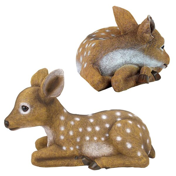 Design Toscano Darby and Hershel the Forest Fawns Baby Deer Statue Collection - QM927871