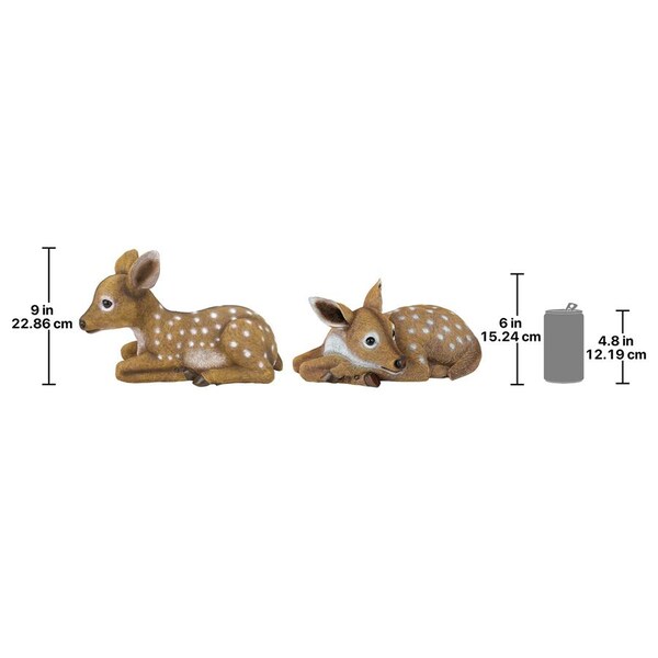 Design Toscano Darby and Hershel the Forest Fawns Baby Deer Statue Collection - QM927871