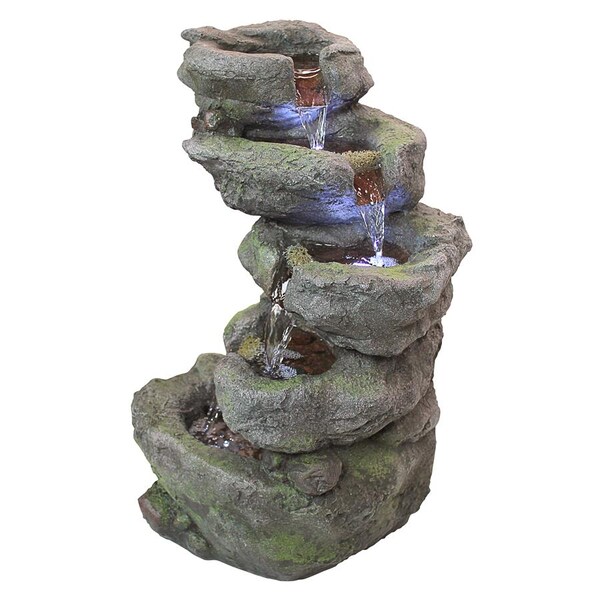 Design Toscano Breakneck Falls Illuminated Garden Fountain - QN164019