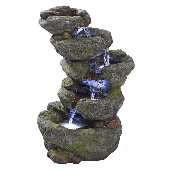 Design Toscano Breakneck Falls Illuminated Garden Fountain - QN164019