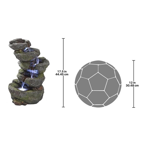 Design Toscano Breakneck Falls Illuminated Garden Fountain - QN164019