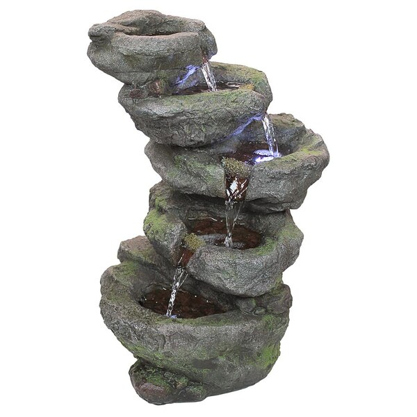Design Toscano Breakneck Falls Illuminated Garden Fountain - QN164019