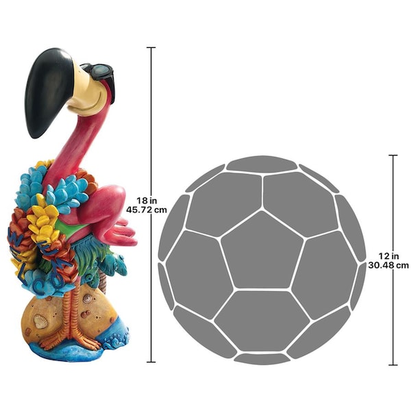 Design Toscano Flamingo Frank in Paradise: Pink Flamingo Garden Statue - HF616723