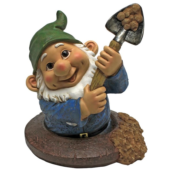 Design Toscano Shoveling Sam, the Garden Gnome Statue - QM2469600