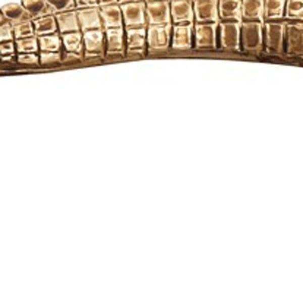 Homeroots Golden Crocodile Brass Finish Sculpture - 384167