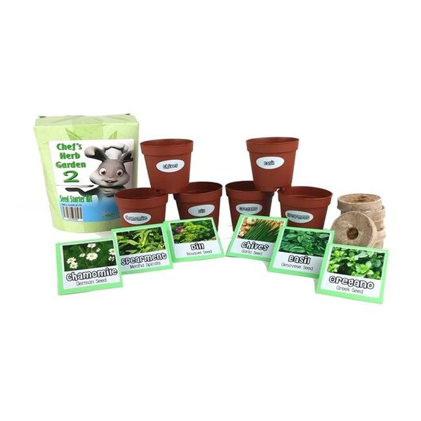Fun Landscaping Fun Landscaping CHG21017 Chefs Herb Garden 2 Seed Starter Kit - CHG21017