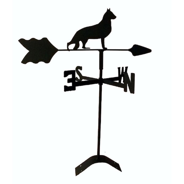 The Lazy Scroll German Shepherd Roof Mount Weathervane - GERMANROOF