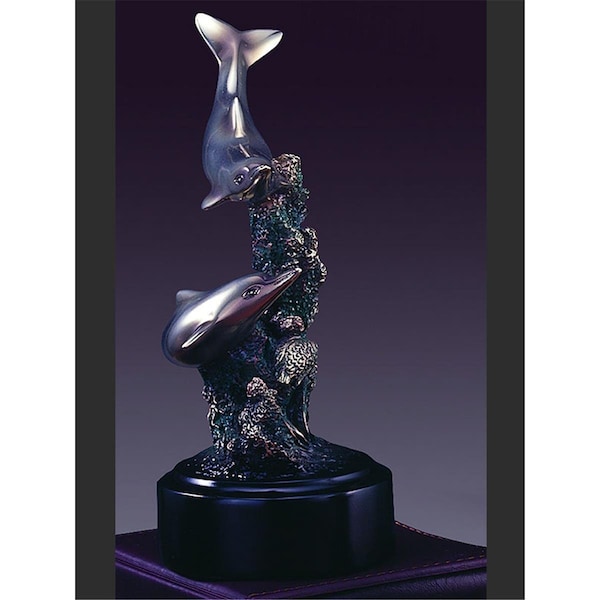 Marian Imports 2 Dolphin Sculpture 4.5 x 7 in. - 42015