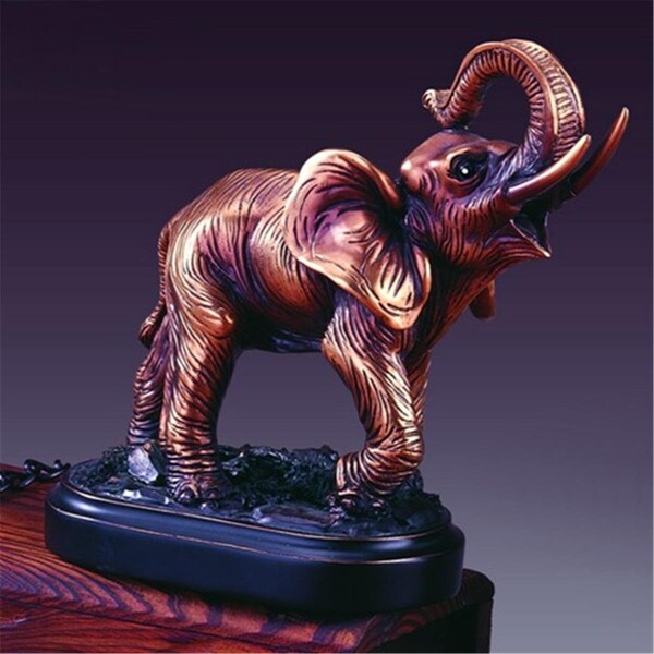 Dwellingdesigns F Elephant Bronze Plated Resin Sculpture - 6 x 3 x 5.5 in. - DW2619755