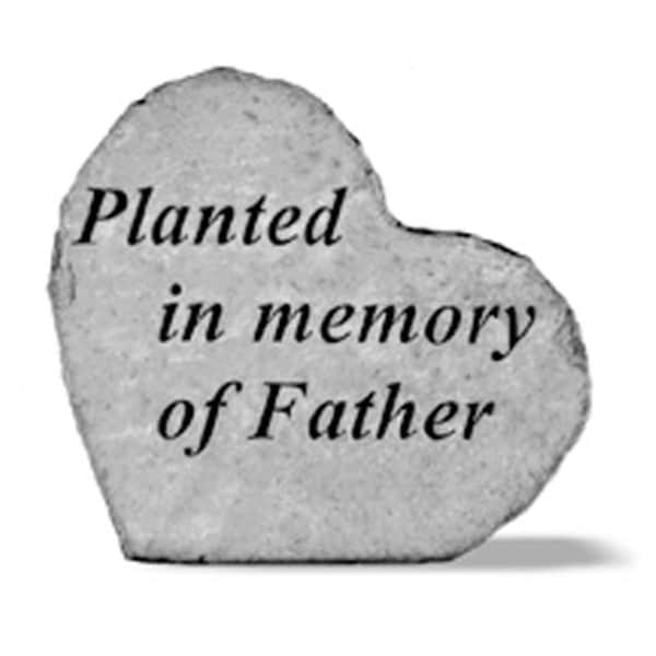 Kay Berry - Inc. Planted In Memory Of Father - Heart Shaped Memorial - 8.5 Inches x 7 Inches - KA313567