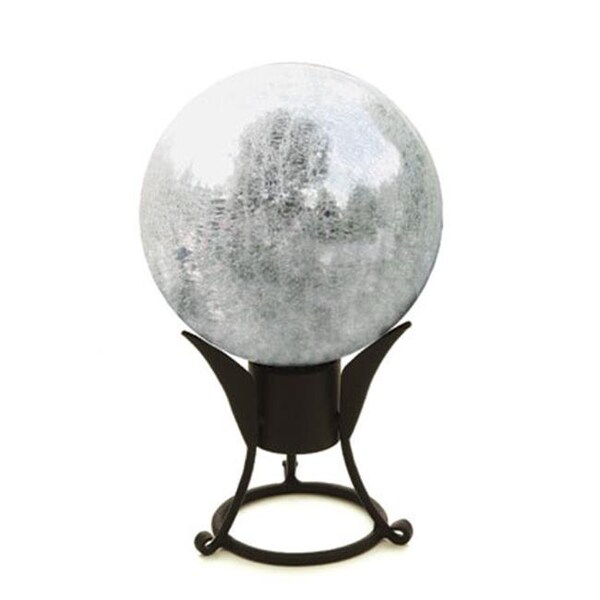Achla Designs Achla G12-S-C 12 in. Gazing Globe in Crackle Silver - G12-S-C