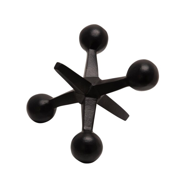 Sagebrook Home 5 in. Metal Jacks Decor, Black - 12860-07