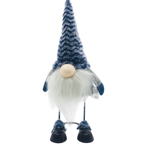 Palacedesigns 11 x 3.62 x 5.5 in. Blue Hat Standing Wire Leg Gnome - PA3670135