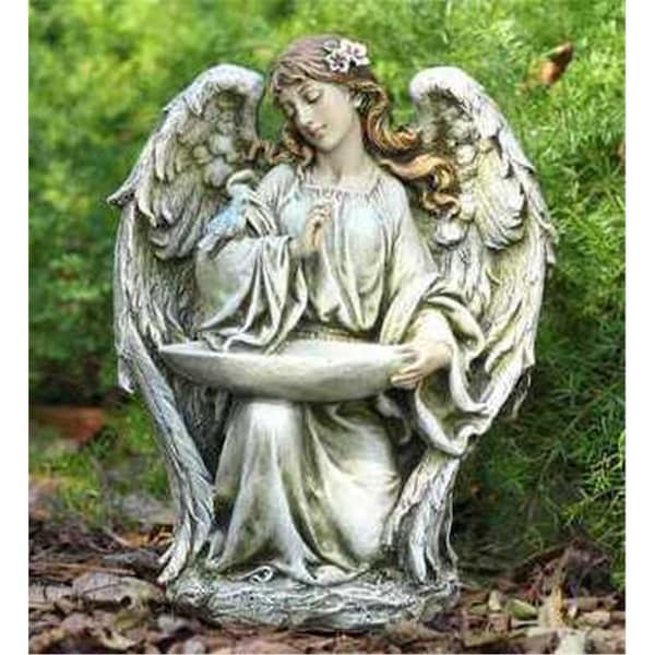 Grilltown Kneeling Angel Birdfeeder resin - GR2623691