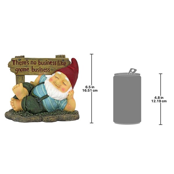 Design Toscano Irving Gnomlin Resting on His Laurels Garden Gnome Statue - QL306802