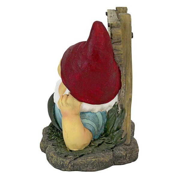 Design Toscano Irving Gnomlin Resting on His Laurels Garden Gnome Statue - QL306802