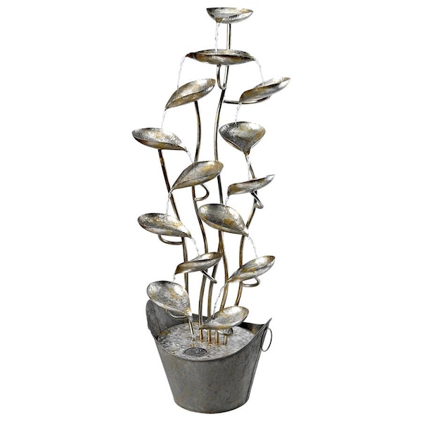 Design Toscano Rain Forest Leaves Cascading Metal Fountain - FU72447