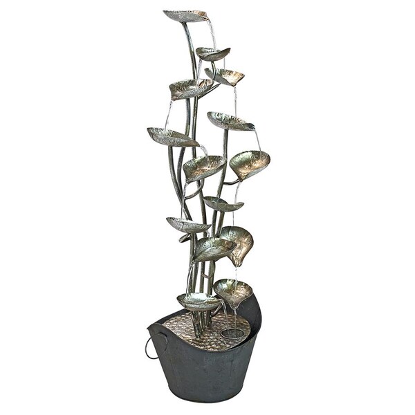 Design Toscano Rain Forest Leaves Cascading Metal Fountain - FU72447