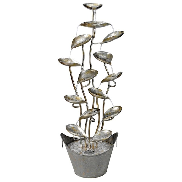 Design Toscano Rain Forest Leaves Cascading Metal Fountain - FU72447