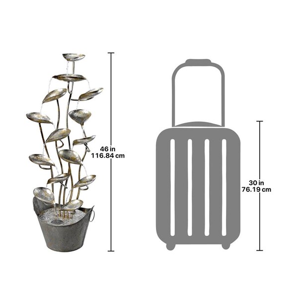Design Toscano Rain Forest Leaves Cascading Metal Fountain - FU72447