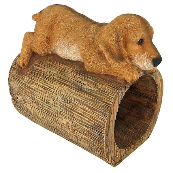 Design Toscano Golden Retriever Puppy Dog Gutter Guardian Downspout Statue - QM13067