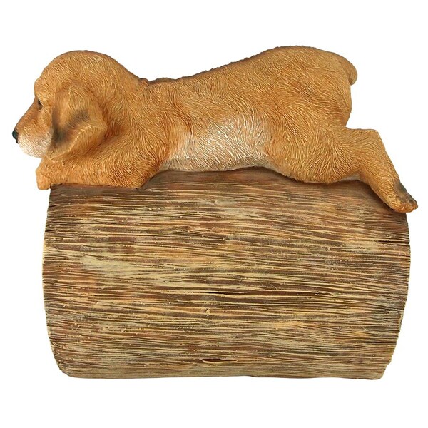 Design Toscano Golden Retriever Puppy Dog Gutter Guardian Downspout Statue - QM13067