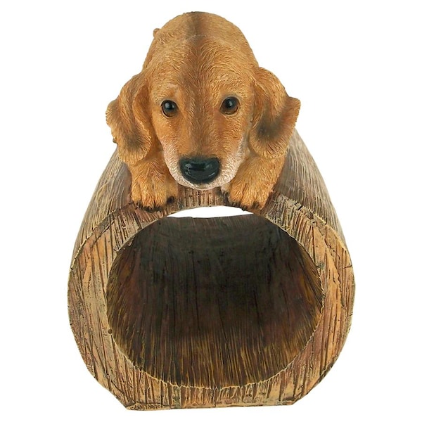 Design Toscano Golden Retriever Puppy Dog Gutter Guardian Downspout Statue - QM13067