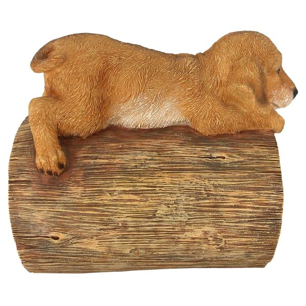 Design Toscano Golden Retriever Puppy Dog Gutter Guardian Downspout Statue - QM13067