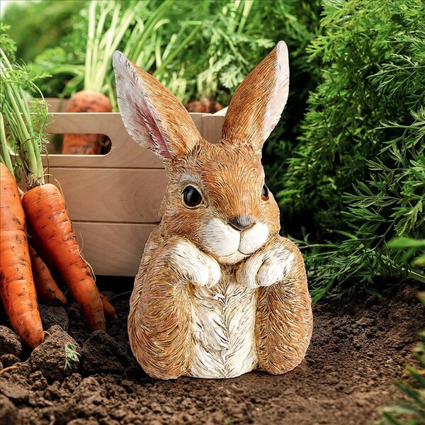 Design Toscano Rowan the Reflecting Rabbit Bunny Statue - HT206843