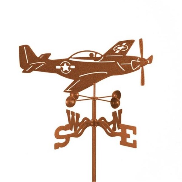 Ez Vane EZ Vane EZ1009-DK P51 Mustang Airplane Weathervane with Deck Mount - EZ1009-DK