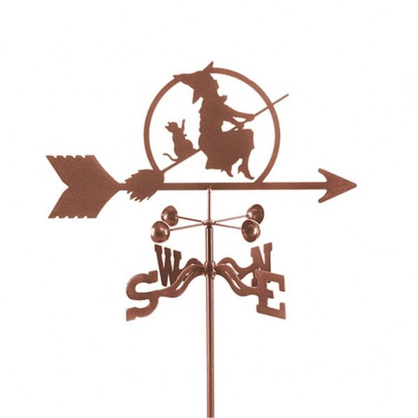 Ez Vane Witch on a Broom Weathervane with Roof Mount - EZ124279