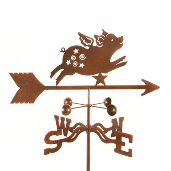 Ez Vane EZ Vane EZ1904-DK Flying Pig Weathervane with Deck Mount - EZ1904-DK