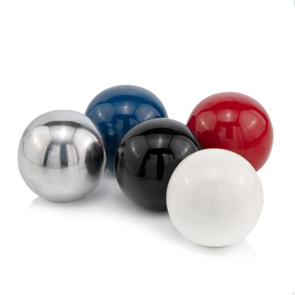 Homeroots Red Poppy Enameled Aluminum Spheres - Set of 2 - 383771