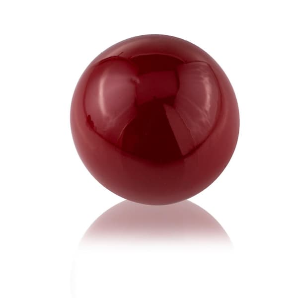 Homeroots Red Poppy Enameled Aluminum Spheres - Set of 2 - 383771