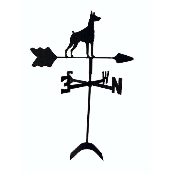 The Lazy Scroll Doberman Pinscher Roof Mount Weathervane - TH330937