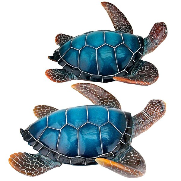 Design Toscano Blue Sea Turtle Statues - QL95958