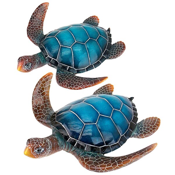 Design Toscano Blue Sea Turtle Statues - QL95958