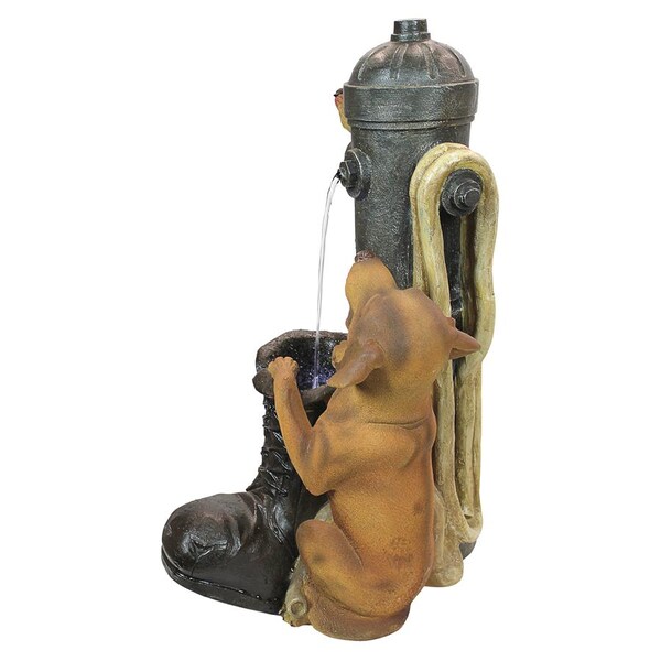 Design Toscano Fire Hydrant Pooch Sculptural Fountain - SS10494