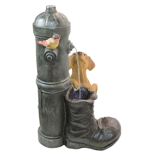 Design Toscano Fire Hydrant Pooch Sculptural Fountain - SS10494
