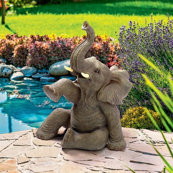 Design Toscano Petey the Pint-Sized Pachyderm Elephant Garden Statue - KY505107