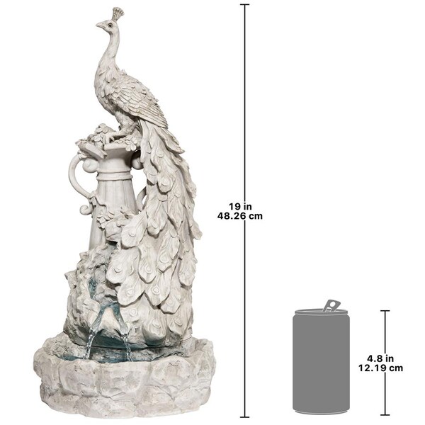 Design Toscano Staverden Castle Peacock Sculptural Fountain - KY6178